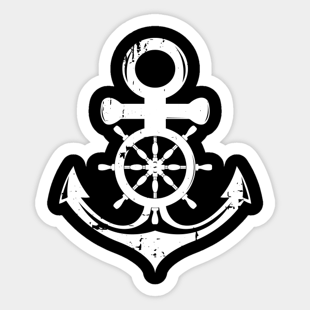 Anchor and Ships Wheel, nautical, maritime Sticker by Lenny241